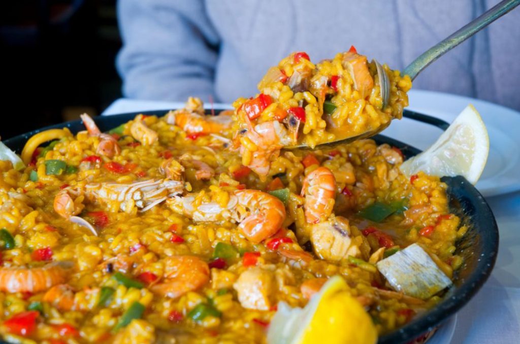 Spanish food paella