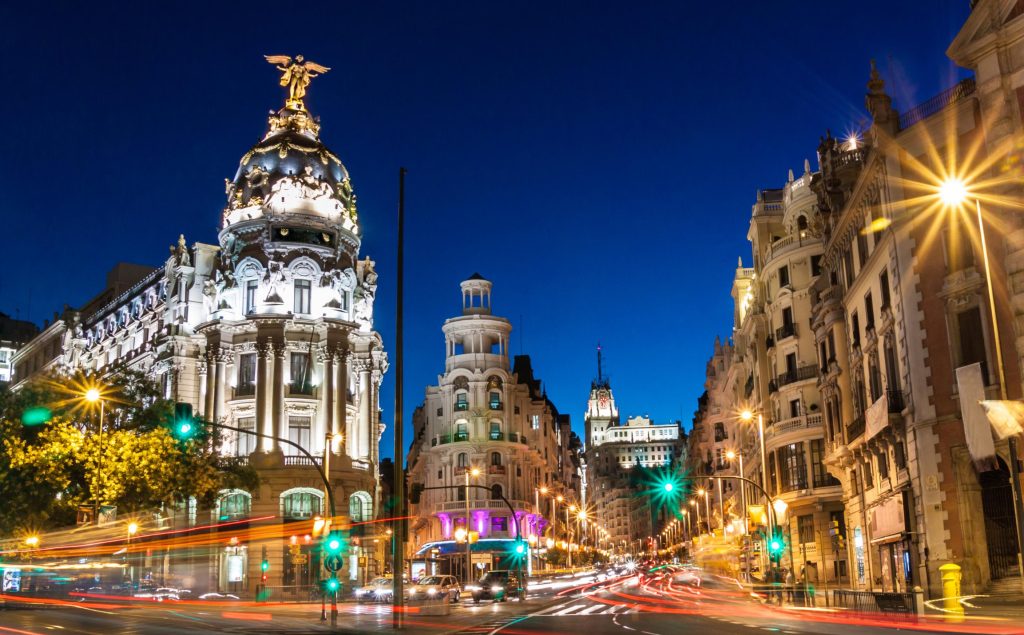 Spain at night